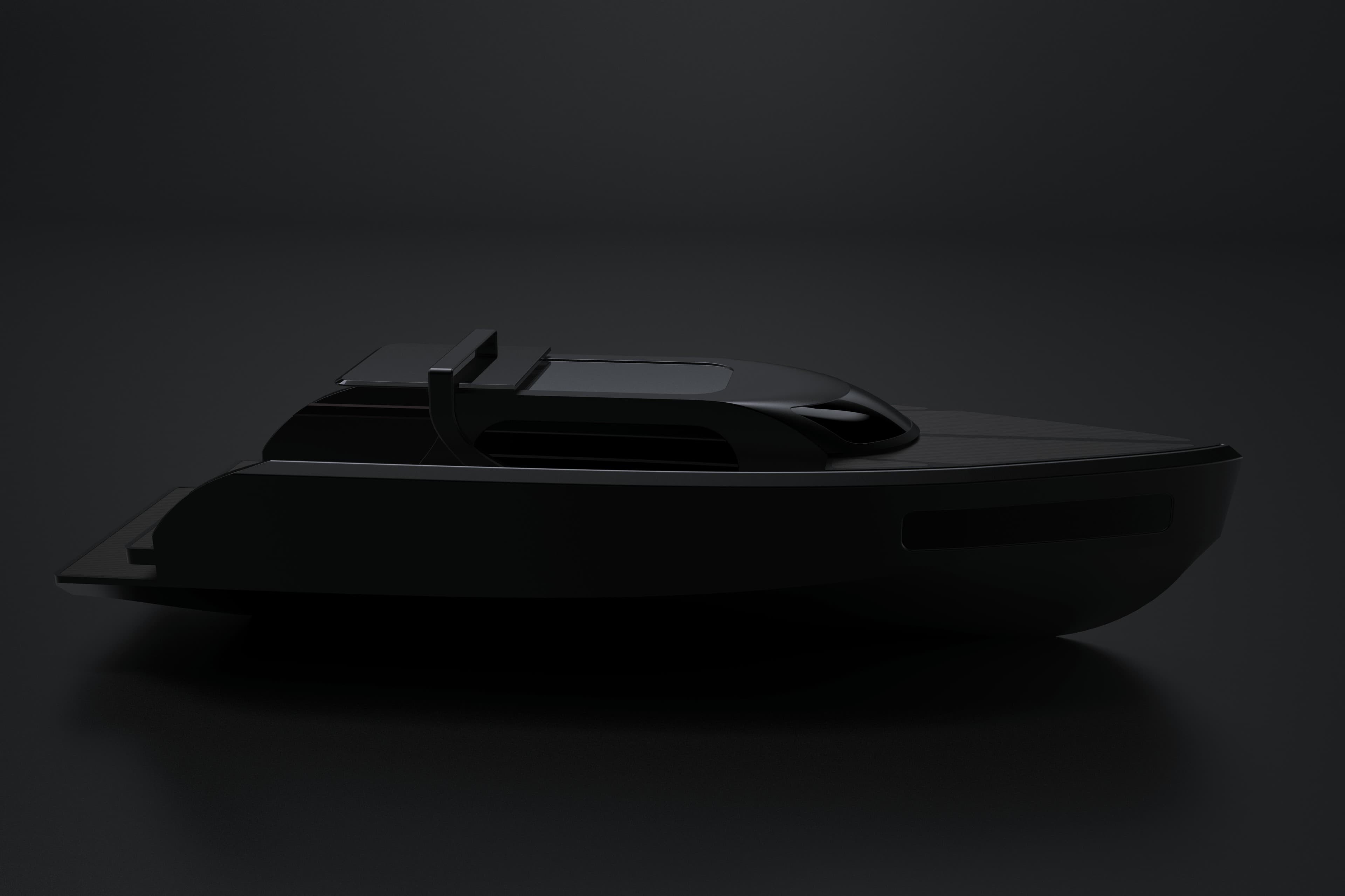 An early yacht design concept and render developed in 2023.