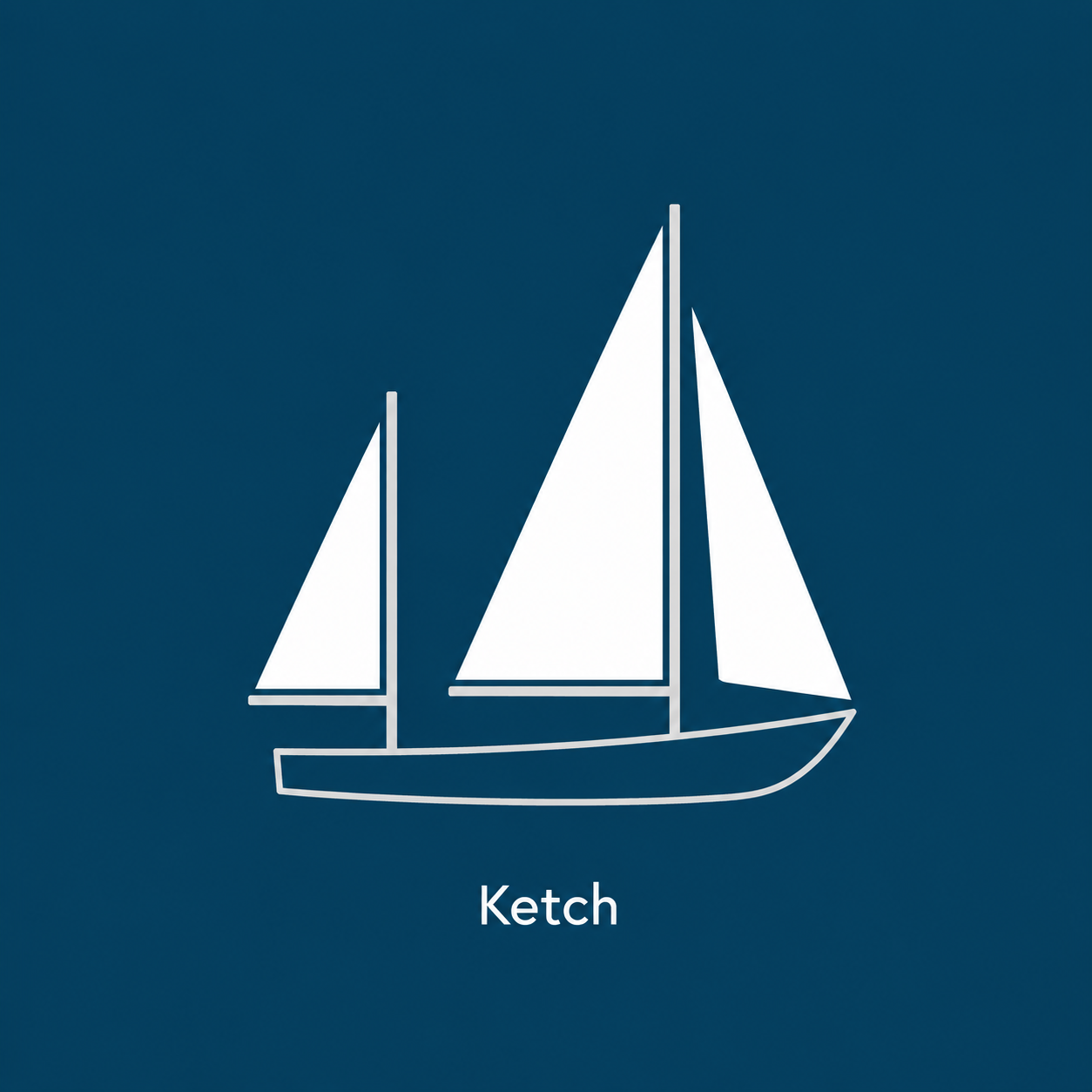 Ketch sail rig.