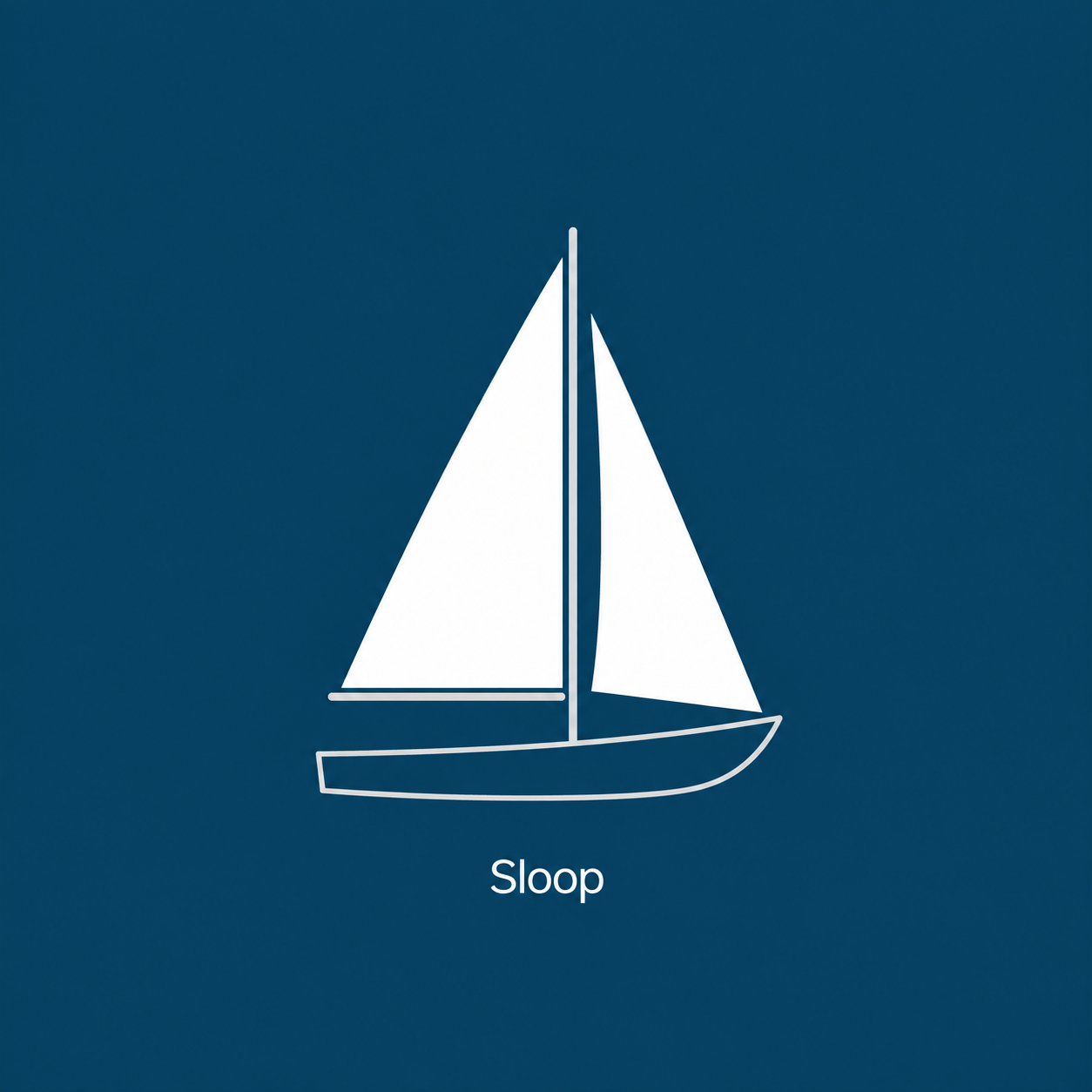 Sloop sail rig.