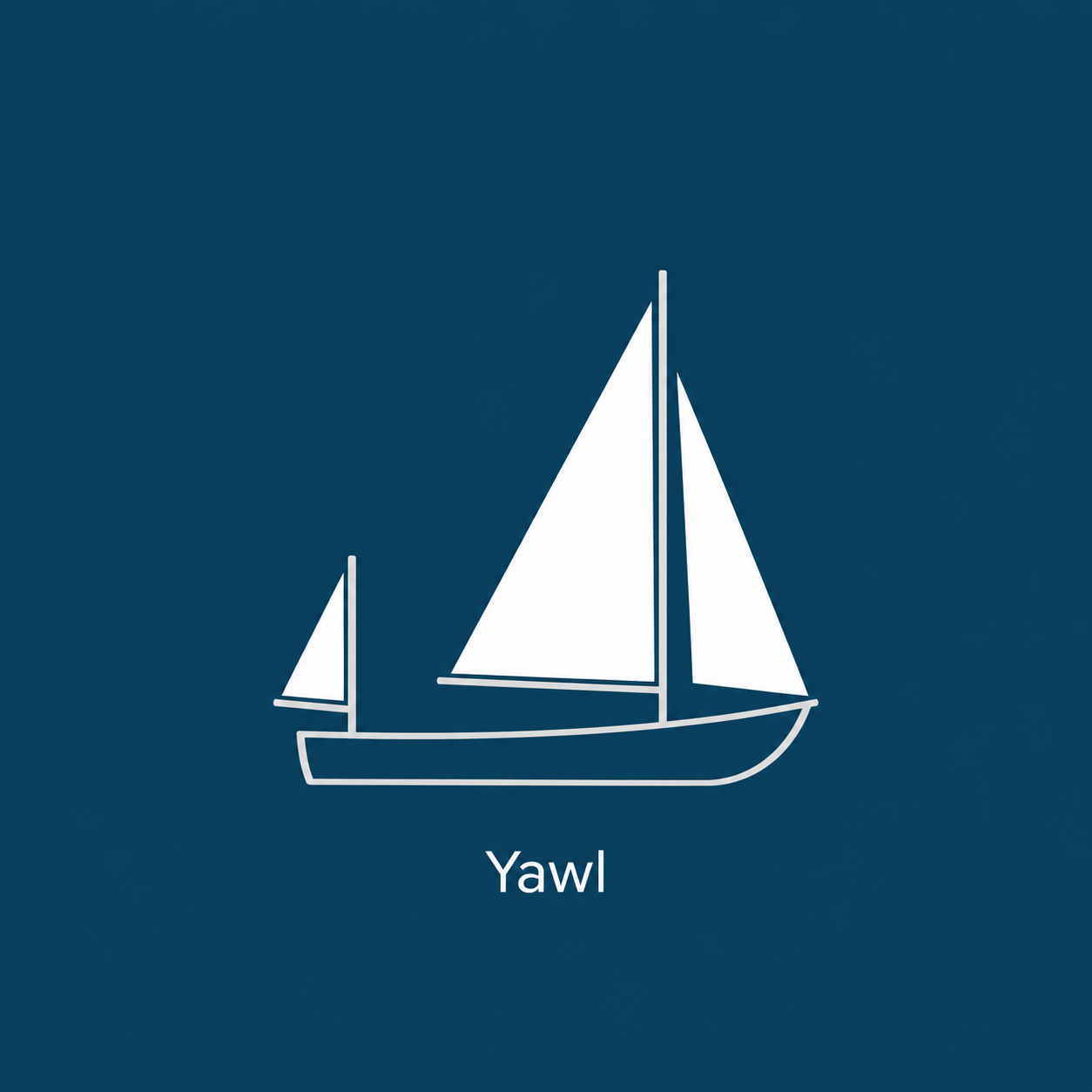 Yawl sail rig.